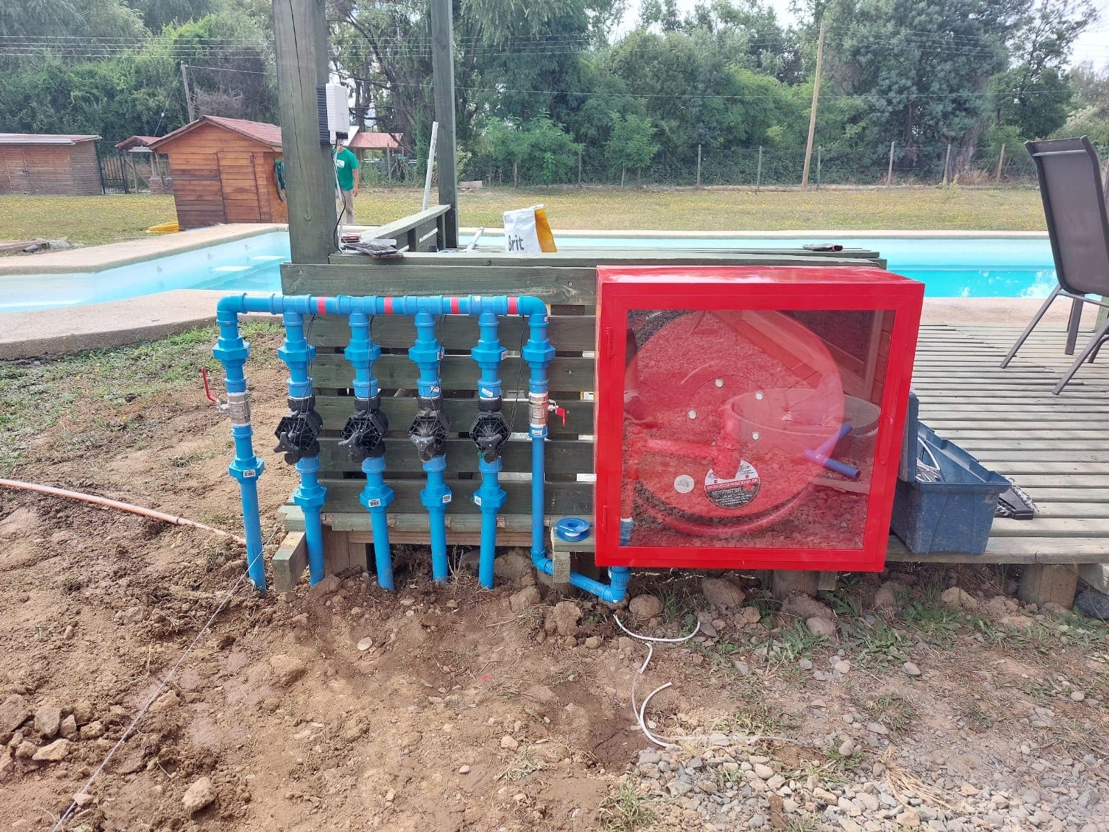 Instalación de manguera de bomberos